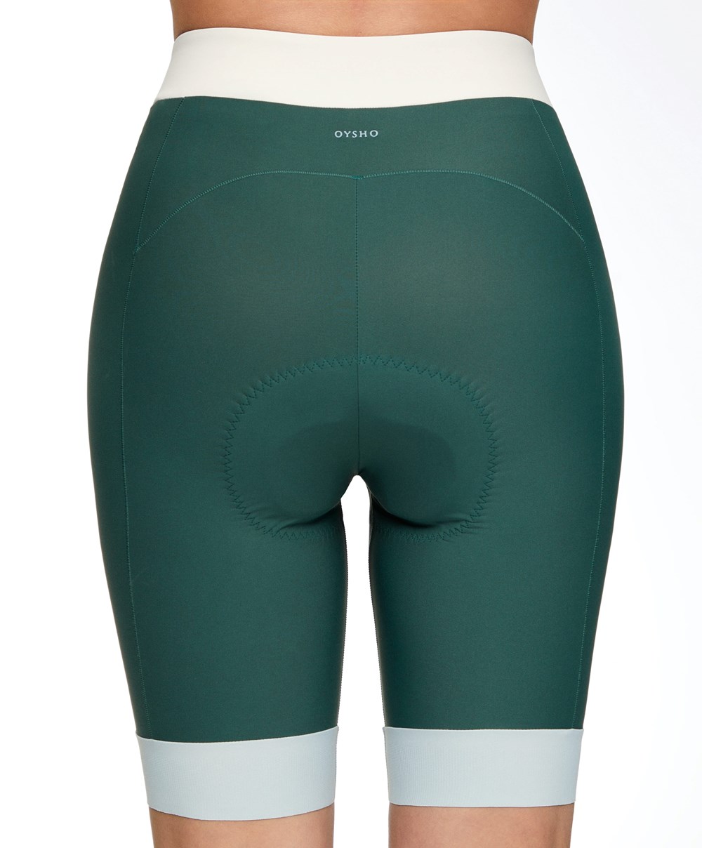 Oysho 20cm Cycling Shorts Grønn | JIHK30482