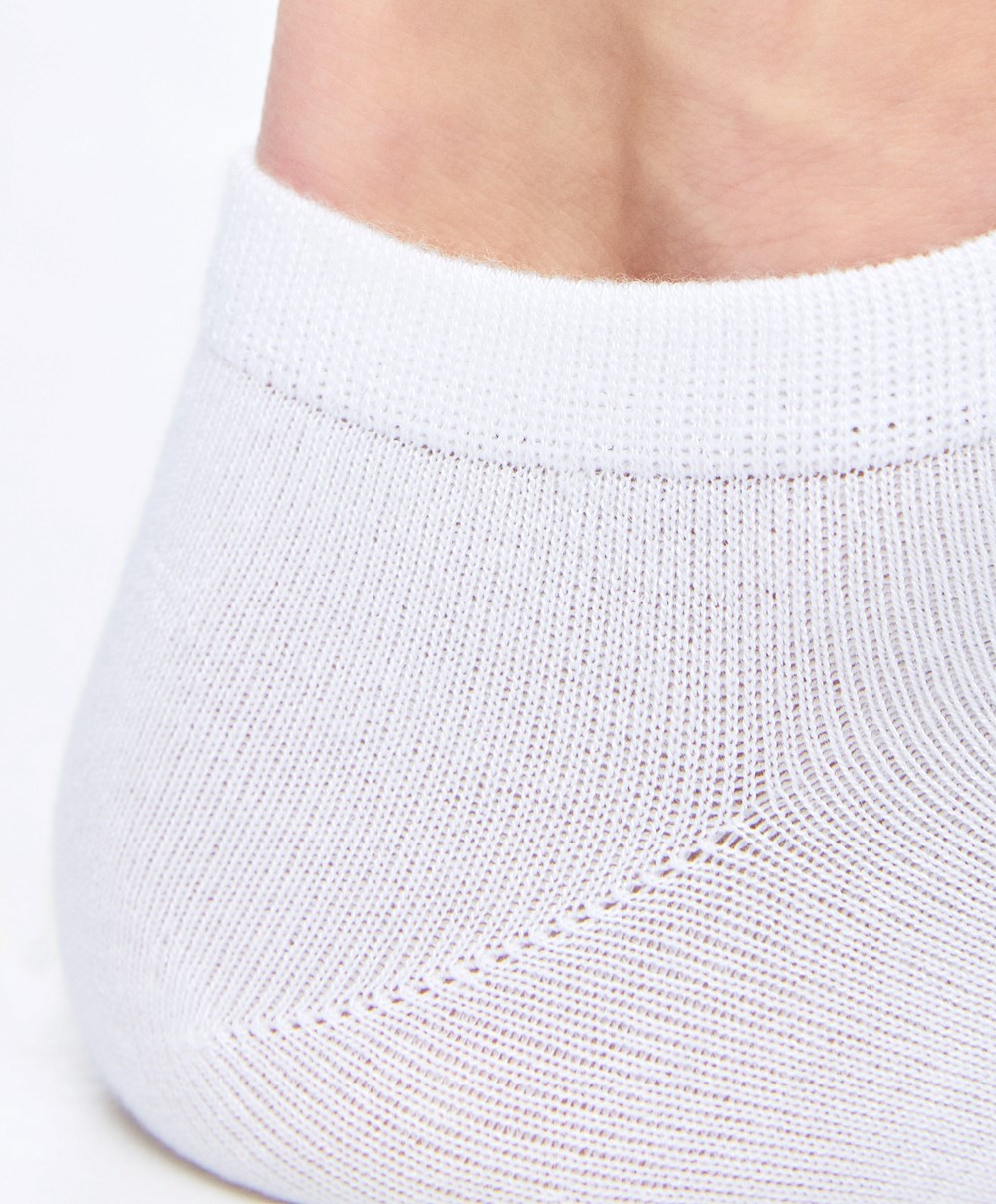 Oysho 2 Pairs Of Modal Trainer Socks Hvite | YEWT16785