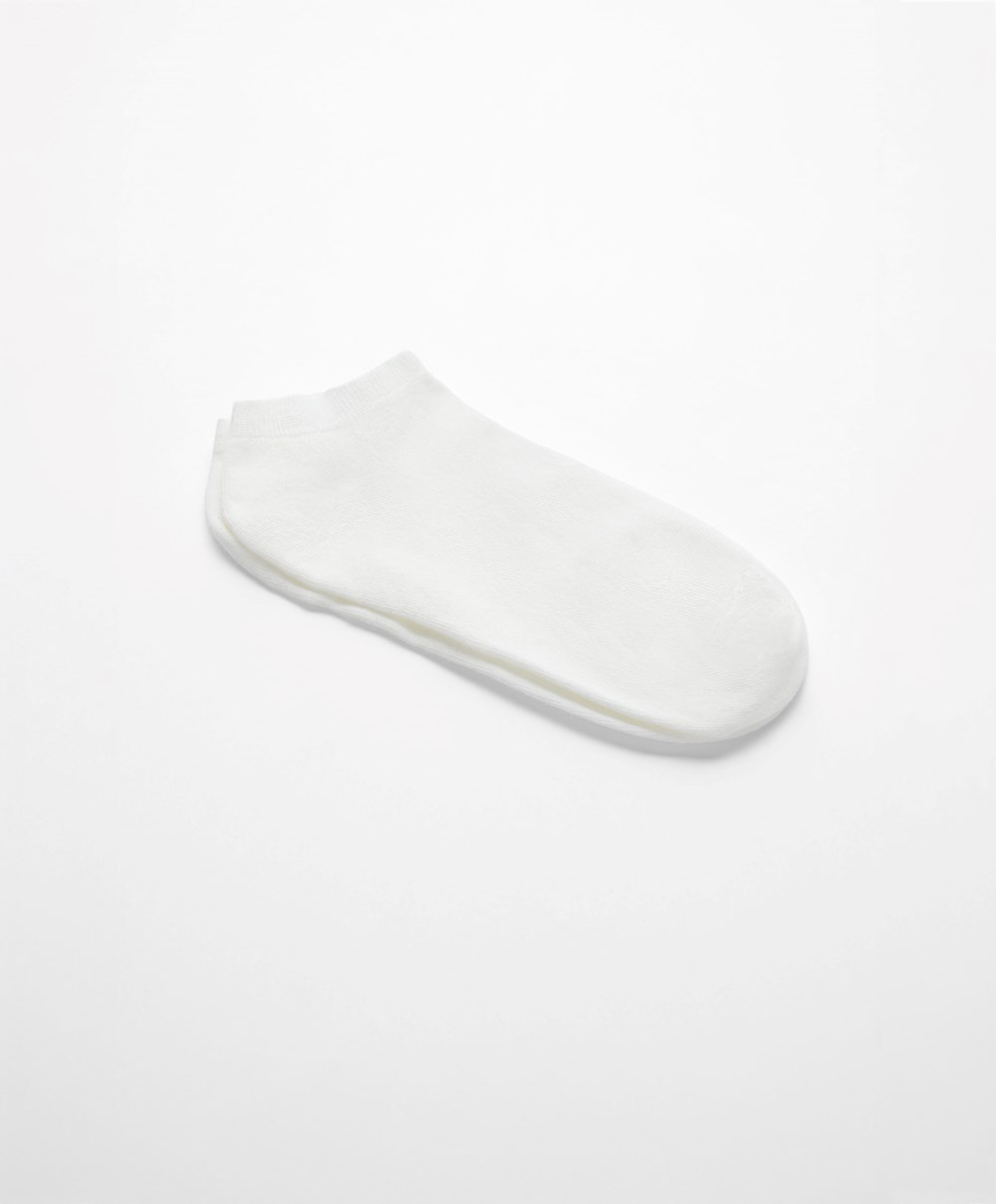 Oysho 2 Pairs Of Modal Trainer Socks Hvite | YEWT16785