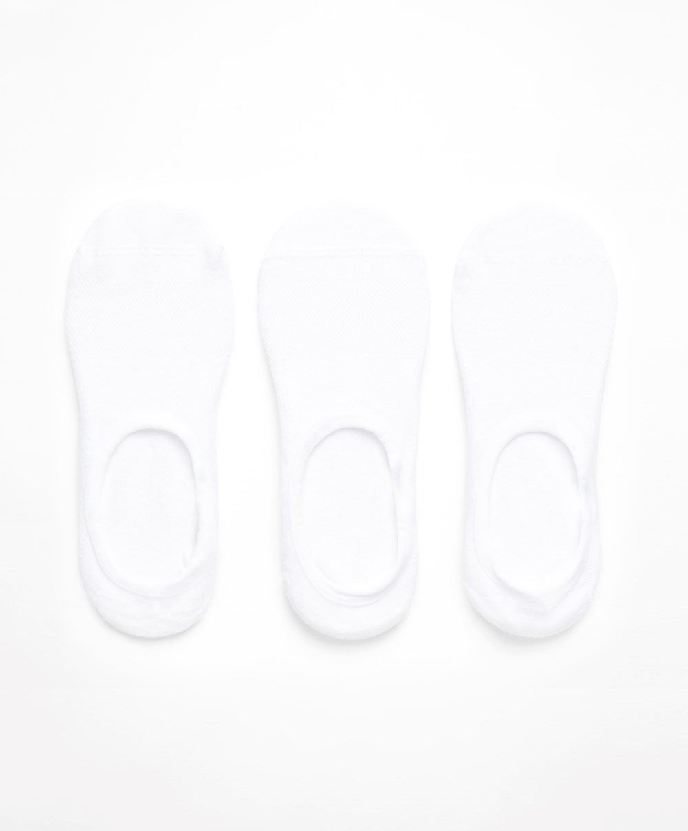 Oysho 3 Pairs Of Bomull Sports Footsies Hvite | HOXS70296