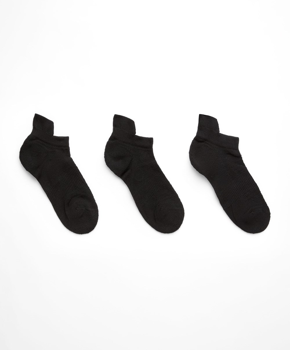 Oysho 3 Pairs Of Bomull Sports Trainer Socks Svarte | GDSY58297