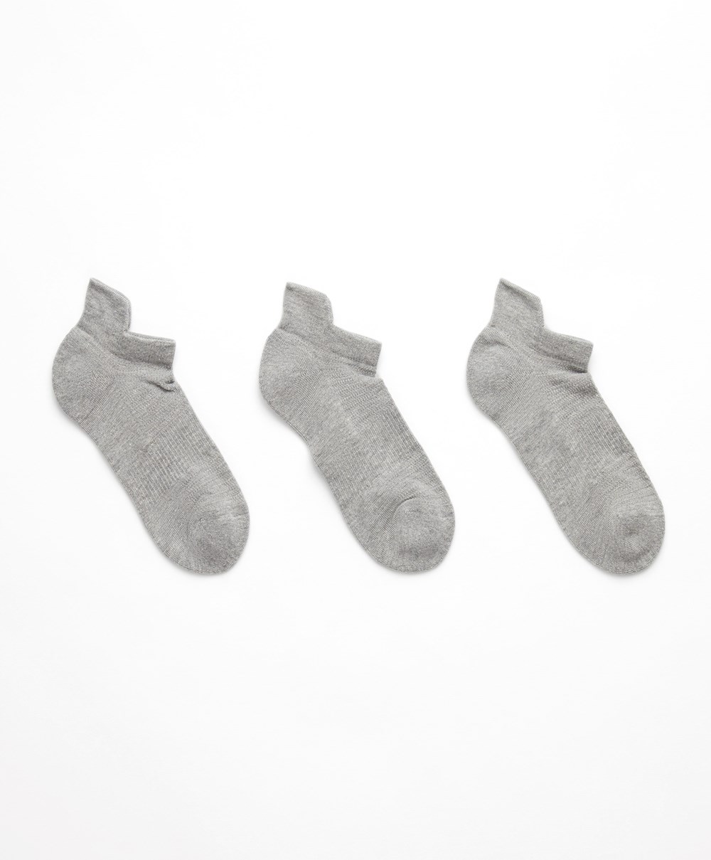 Oysho 3 Pairs Of Bomull Sports Trainer Socks Grå | OBPI82756