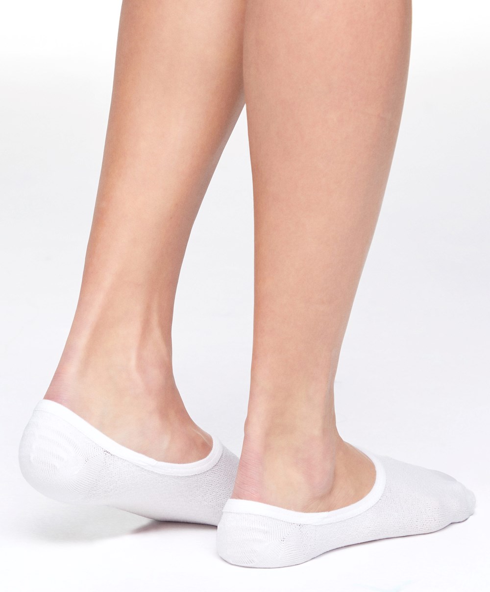 Oysho 3 Pairs Of Polyamide Sports Footsies Hvite | CSJV30564