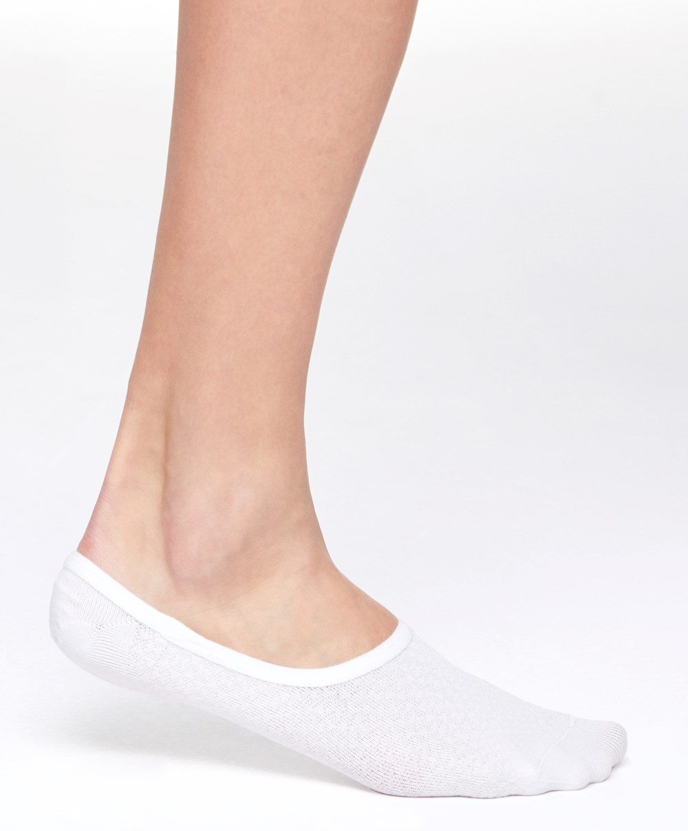 Oysho 3 Pairs Of Polyamide Sports Footsies Hvite | CSJV30564