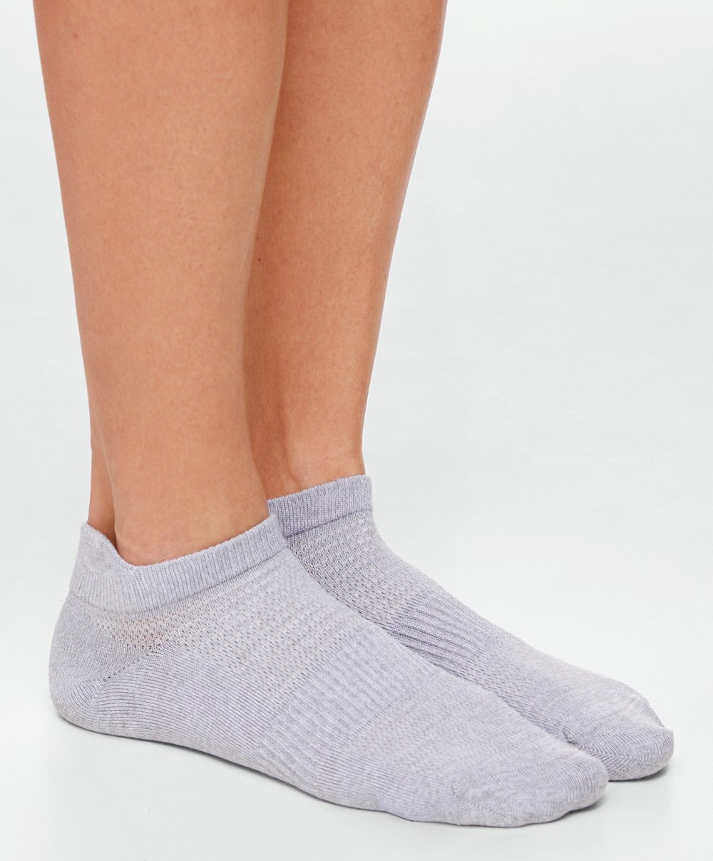 Oysho 3 Pairs Of Polyamide Sports Sneaker Socks Mint | KJNI23946