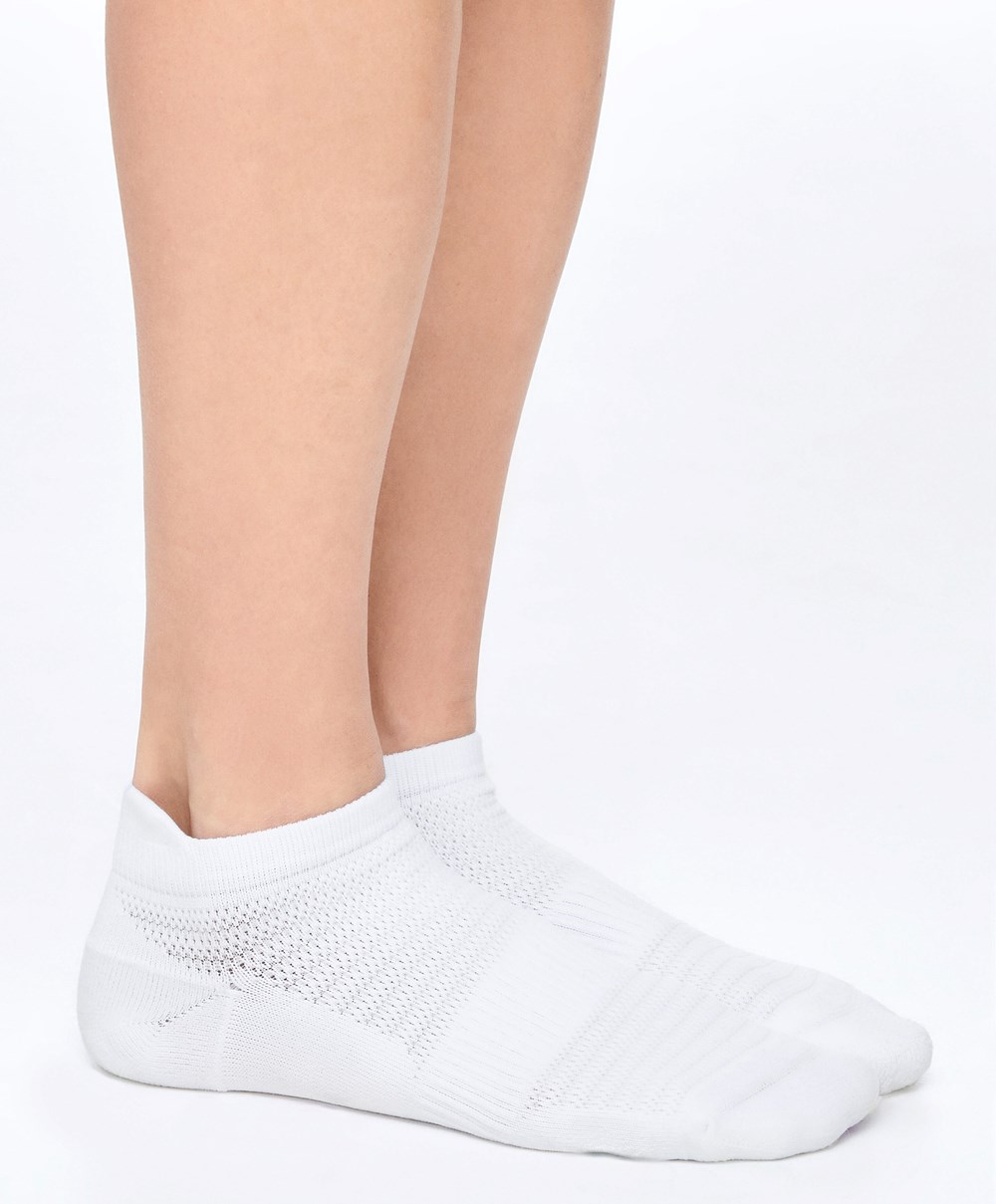 Oysho 3 Pairs Of Polyamide Sports Sneaker Socks Hvite | PYMC73925