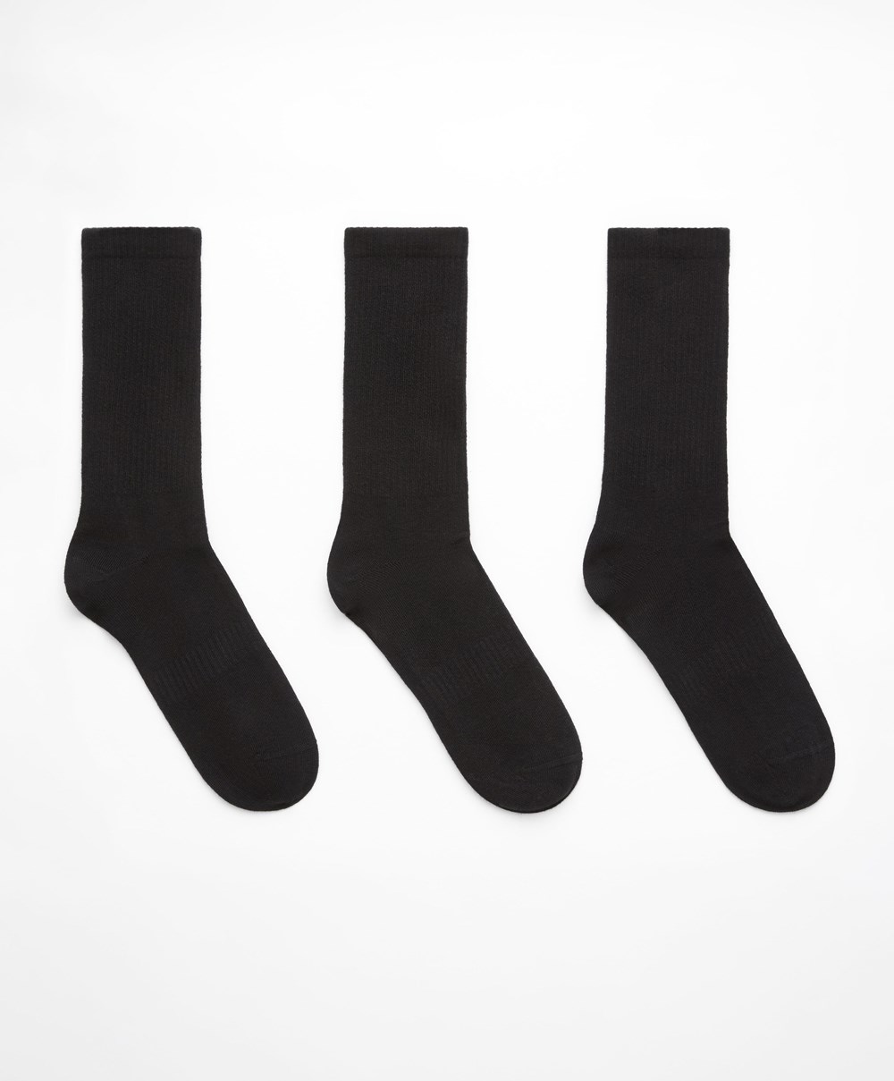 Oysho 3 Pairs Of Sports Bomull Classic Socks Svarte | WJYD48760