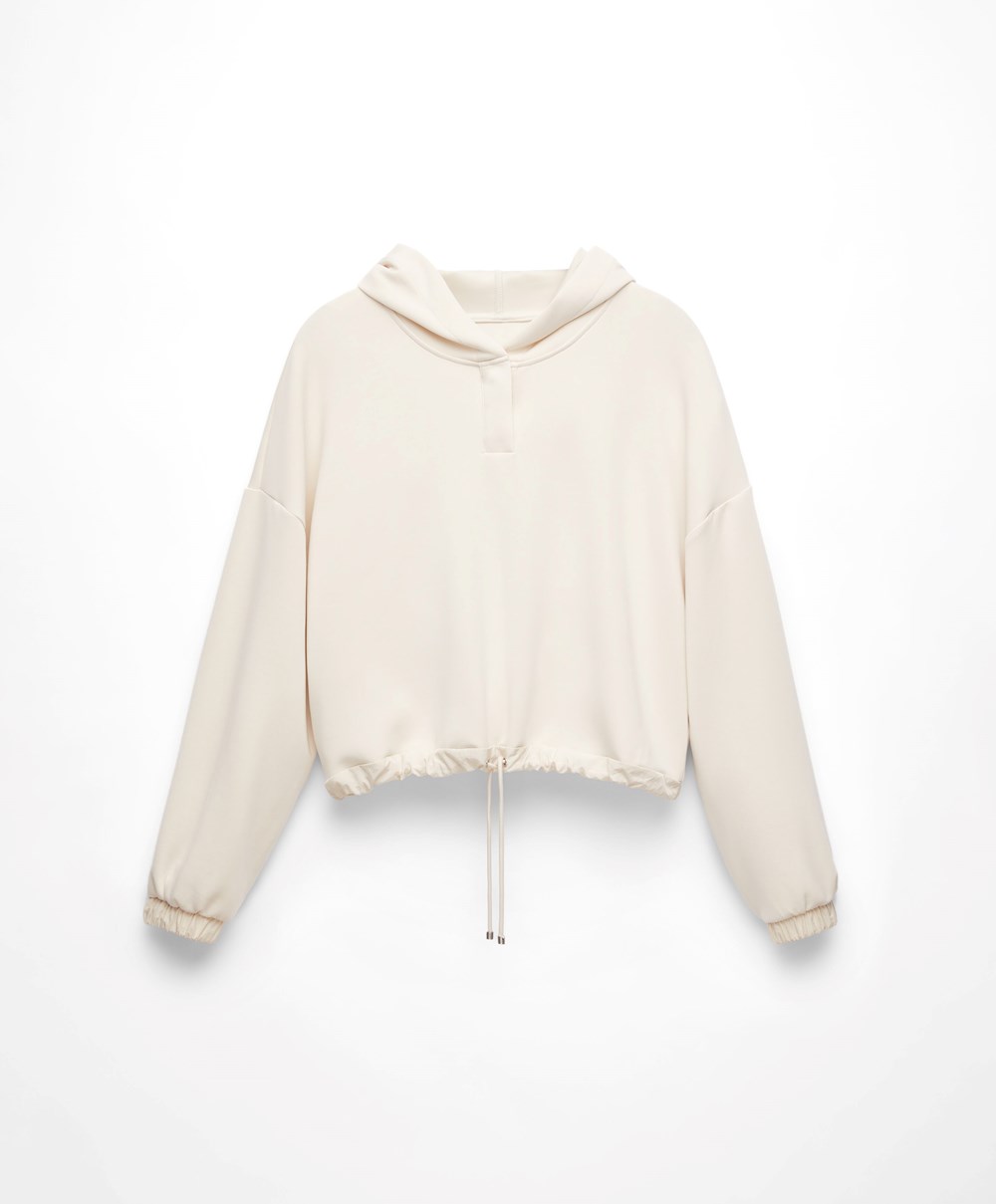 Oysho Adjustable Modal Sweatshirt Stone | ZMNC28631