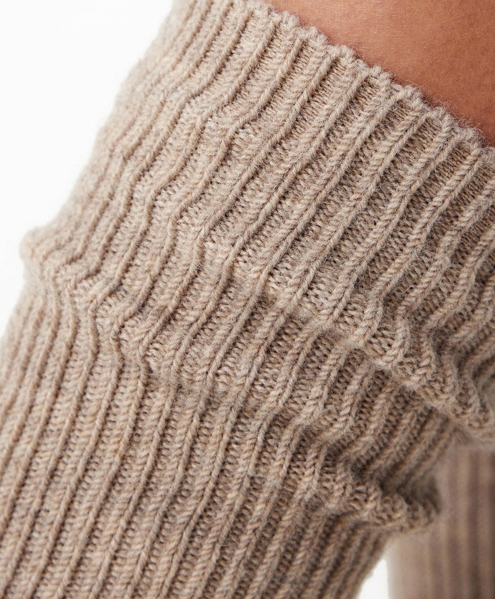 Oysho Alpaca Classic Socks Mink | XGSN51980