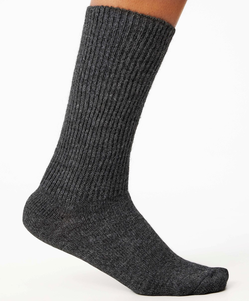 Oysho Alpaca Classic Socks Mørke Grå | QPIS82106