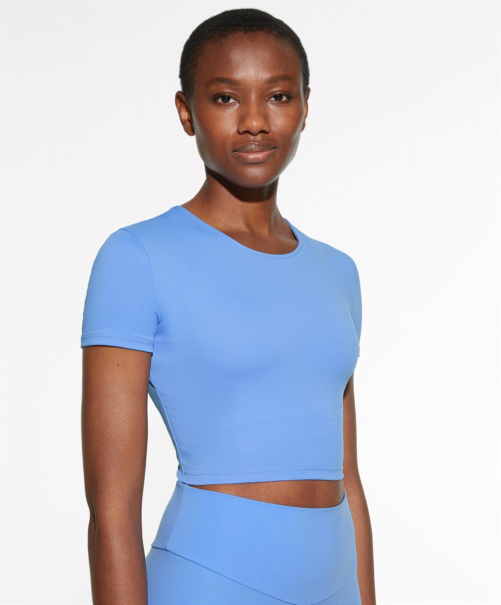 Oysho Back Detail Comfortlux Kort-sleeved T-shirt Lavendel | KEOC60915