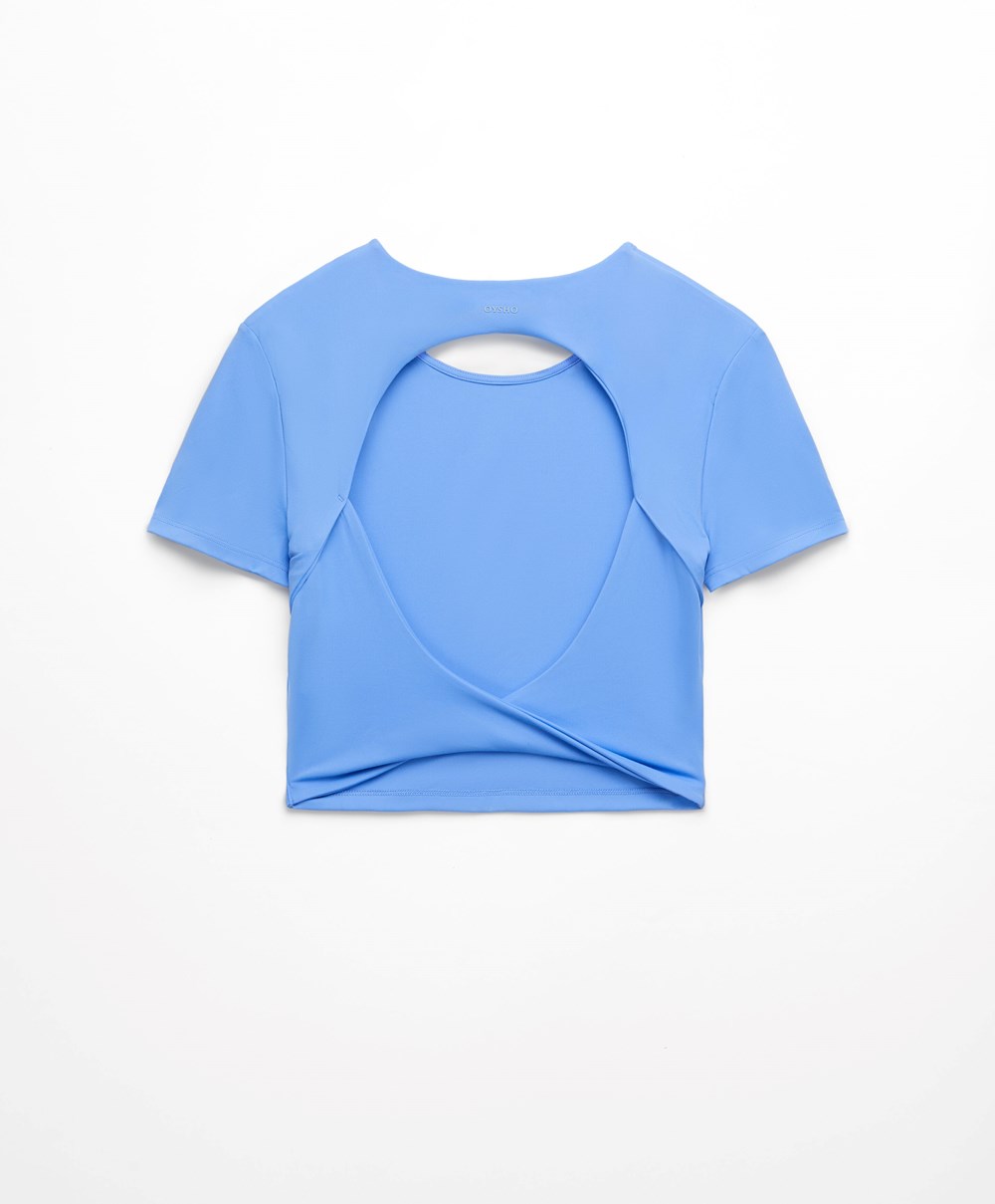 Oysho Back Detail Comfortlux Kort-sleeved T-shirt Lavendel | KEOC60915