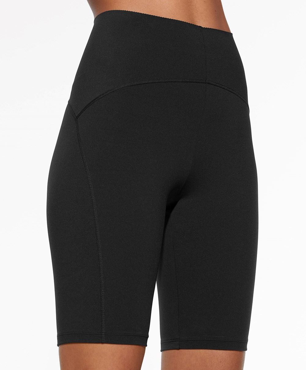 Oysho Basic Compressive 25cm Cycle Leggings Svarte | LDFG54820