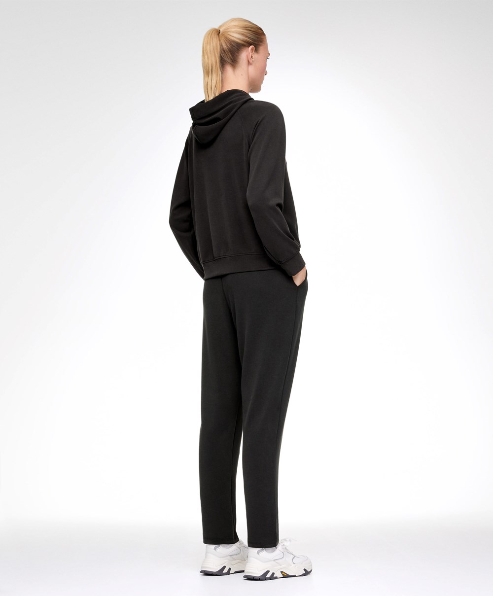 Oysho Black Modal Rett Tracksuit Svarte | XMFL17390