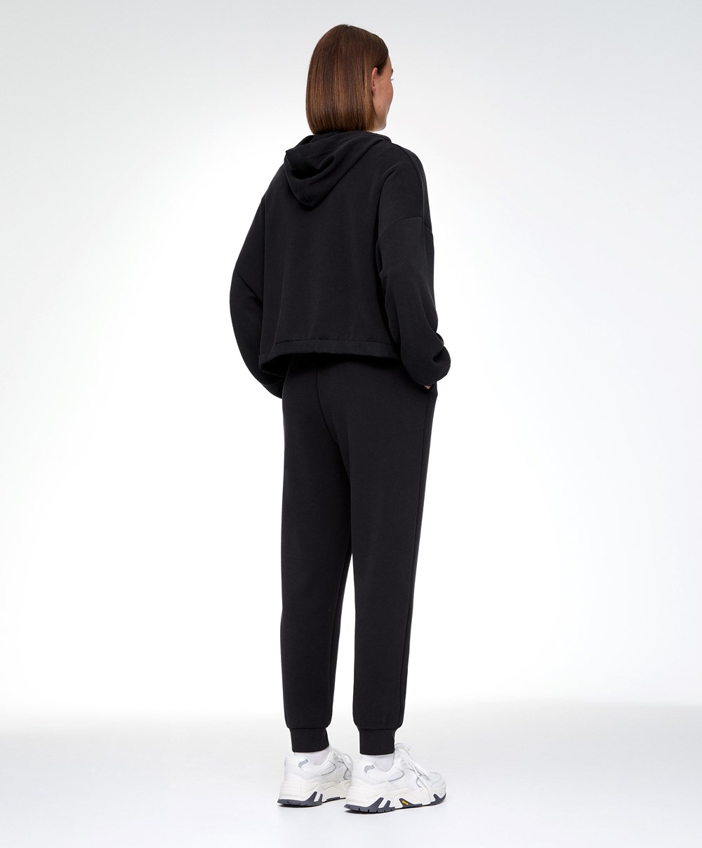 Oysho Black Modal Tracksuit Svarte | WPDJ41762