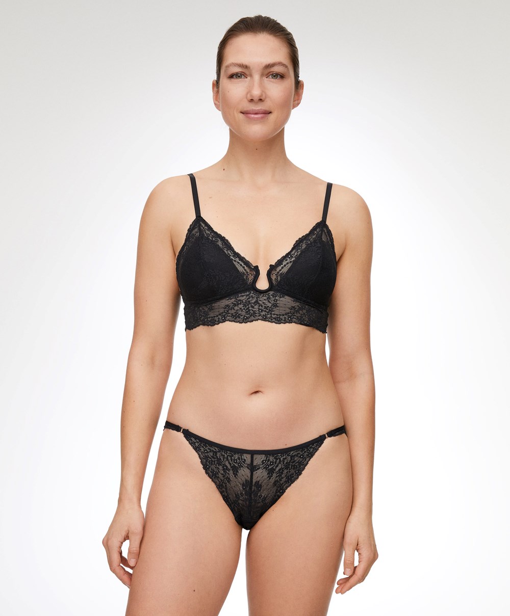 Oysho Blonder Bralette Svarte | WIGC94126