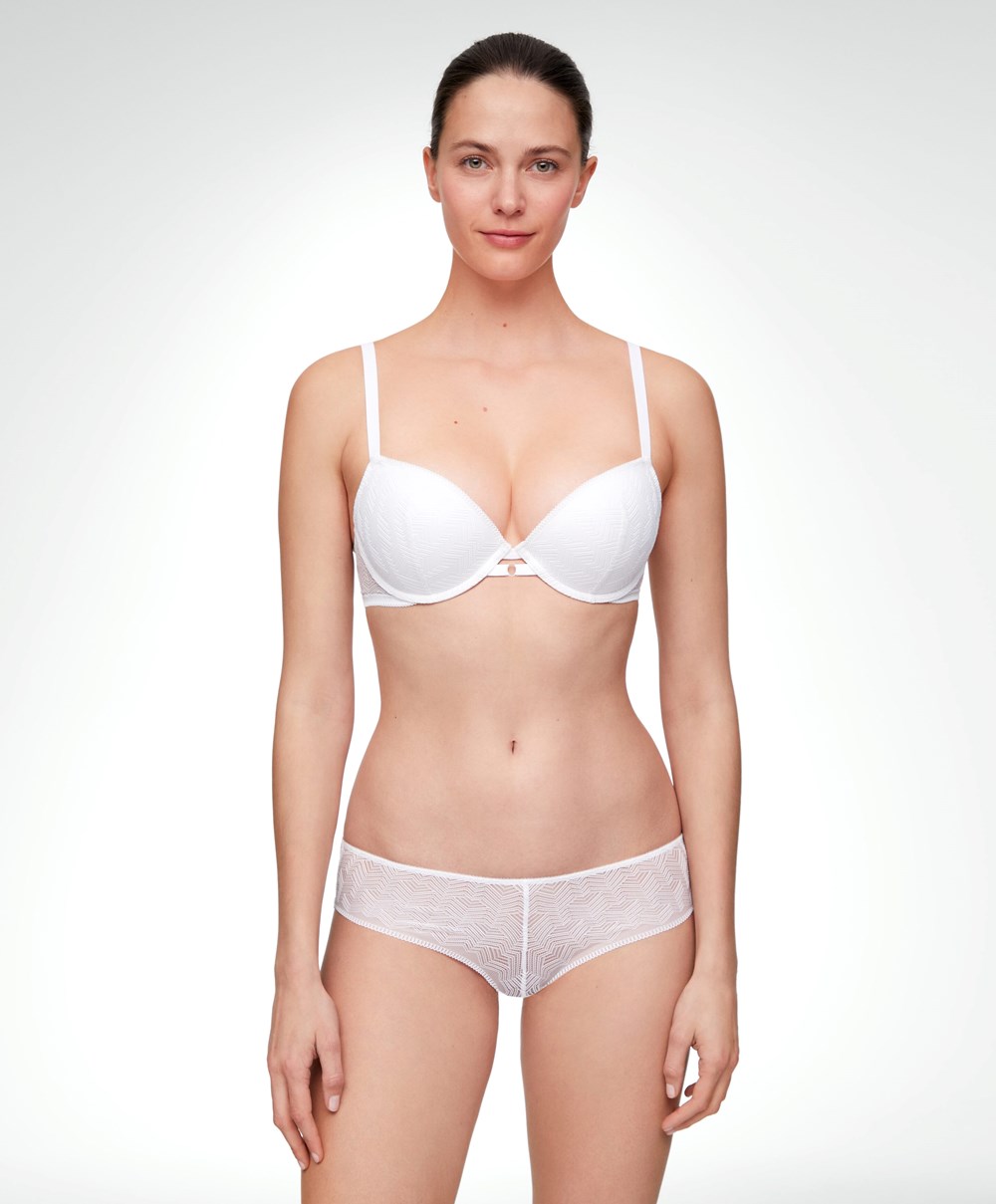 Oysho Blonder Classic Push-up Bra Pale Ecru | WVJD92165