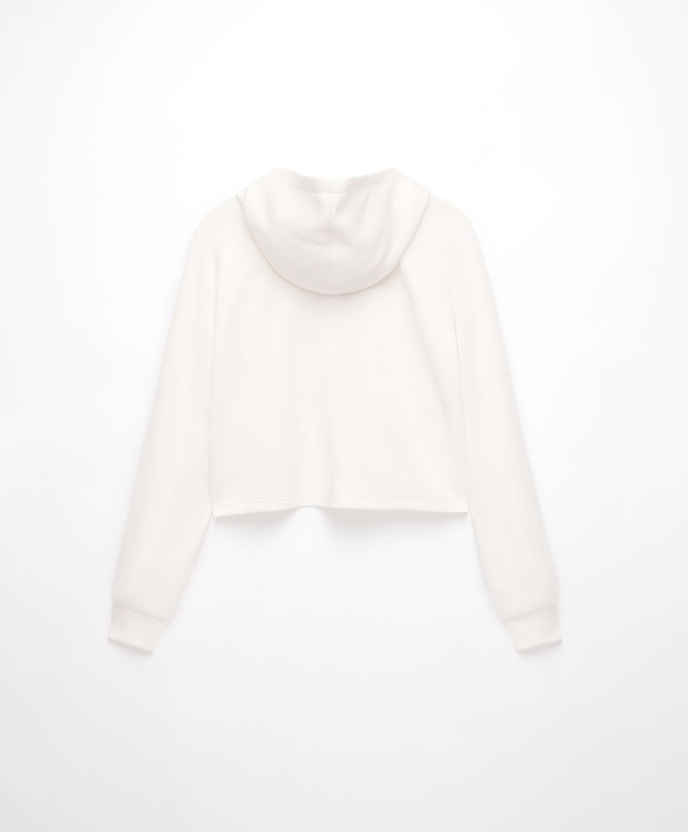 Oysho Blonder-up Modal Sweatshirt Cream-white | OYQL83617