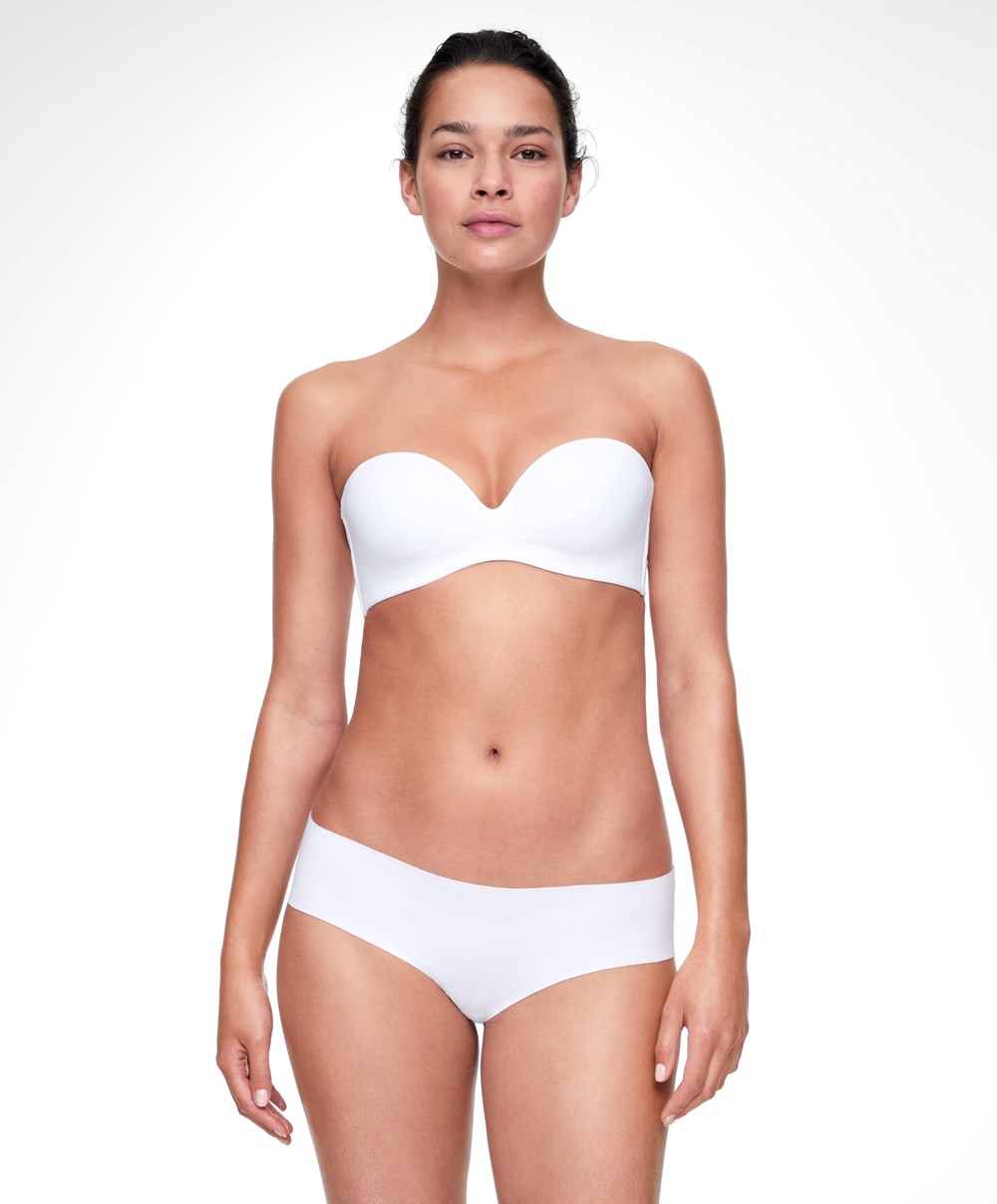 Oysho Bomull Bra With Removable Straps Hvite | XEJB48569