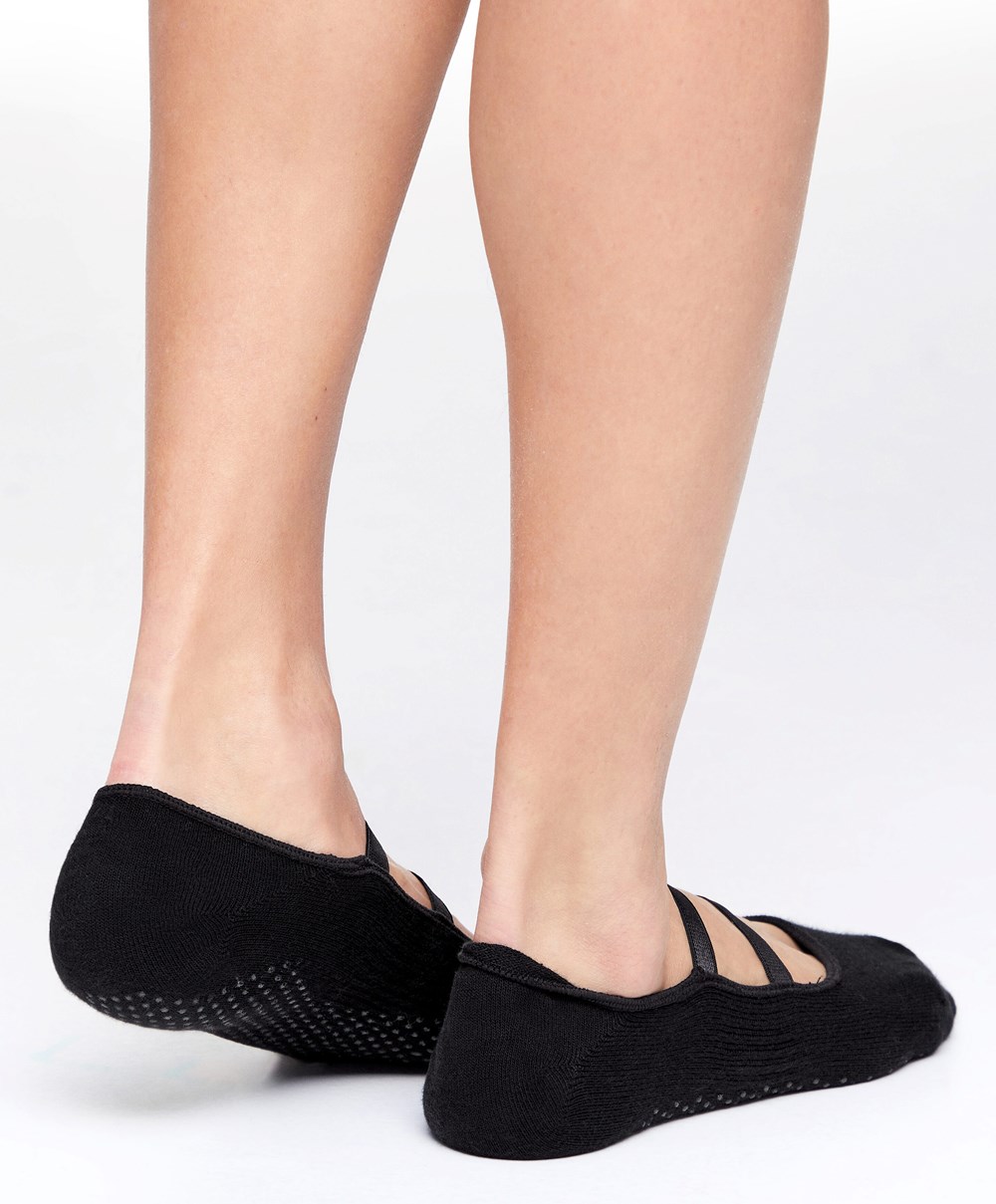 Oysho Bomull Yoga And Pilates Socks Svarte | IBZS42150