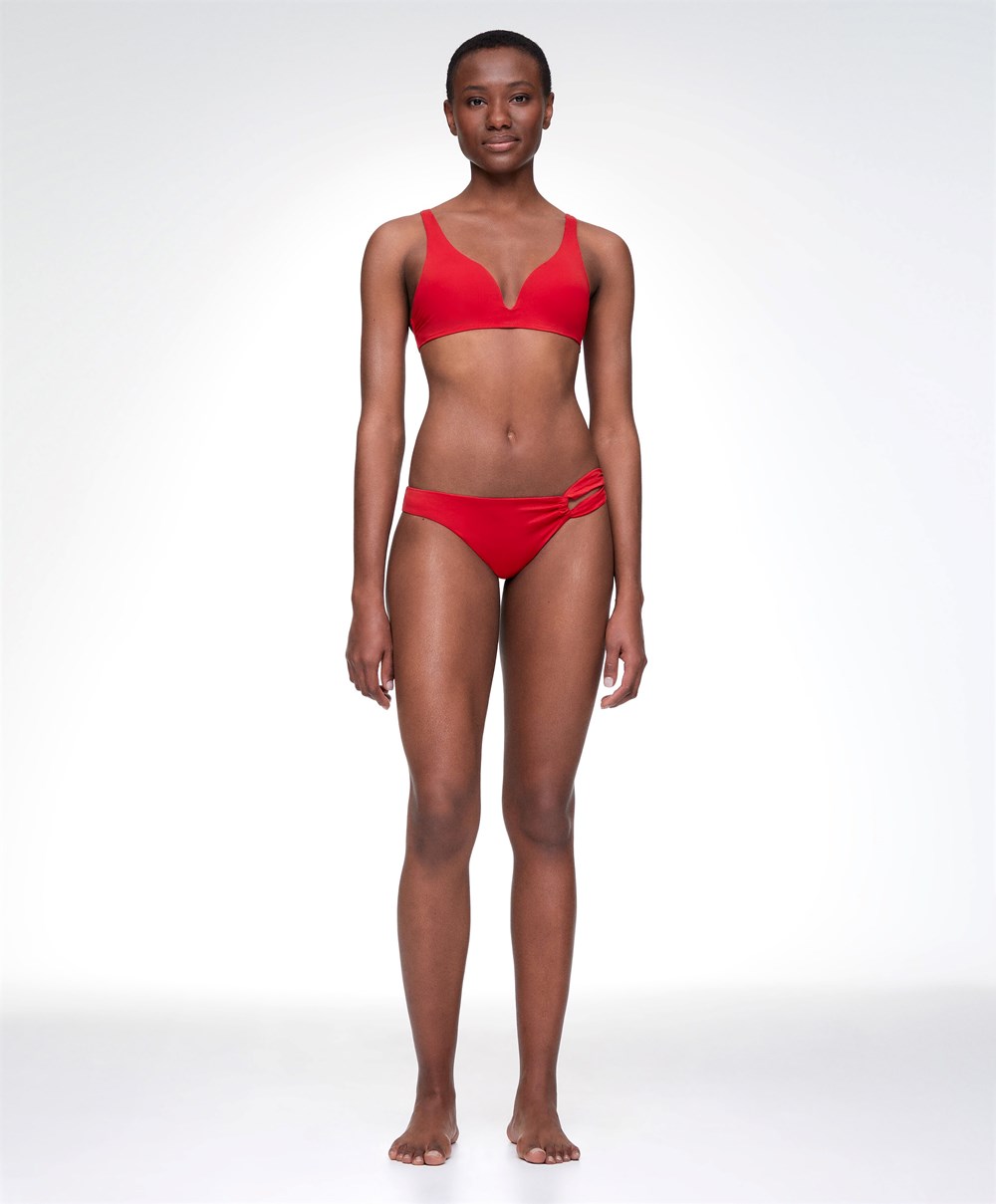 Oysho Brazilian Bikini Bottoms Rød | ETDS67913