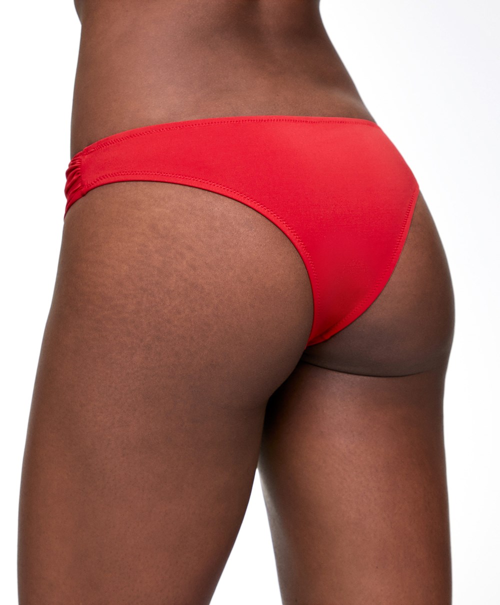 Oysho Brazilian Bikini Bottoms Rød | ETDS67913