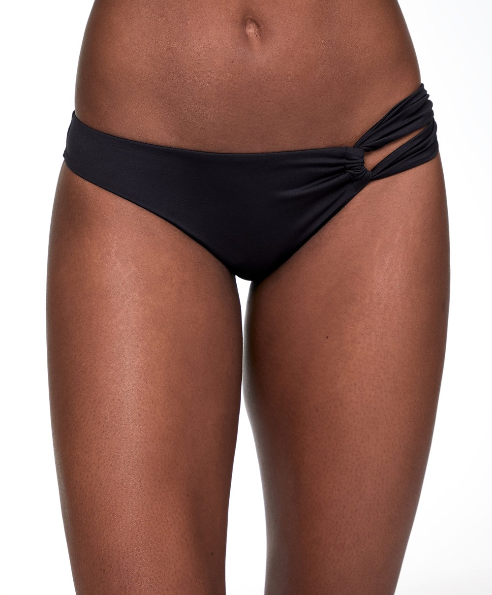 Oysho Brazilian Bikini Bottoms Svarte | QEUM35248