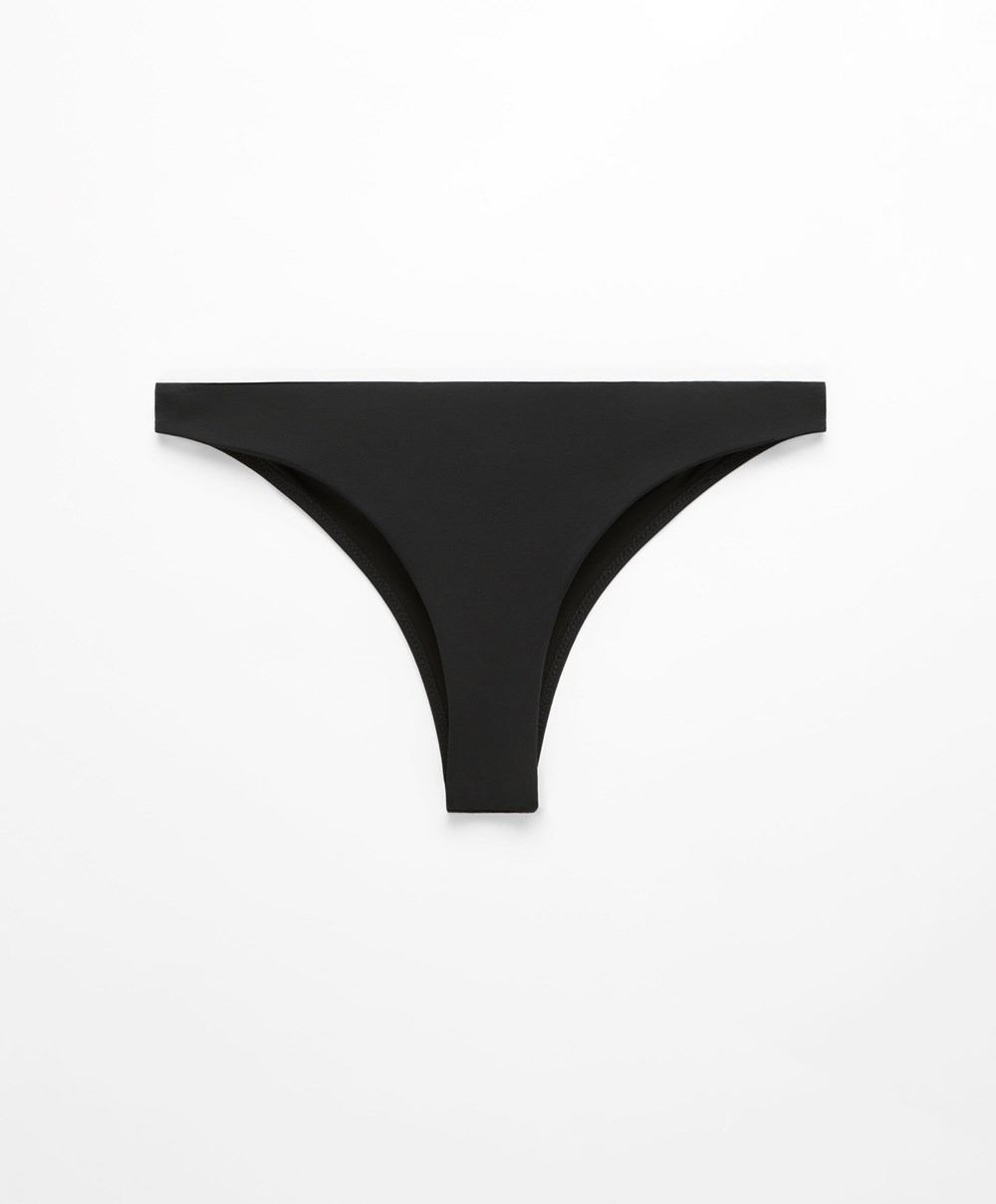 Oysho Brazilian Bikini Briefs Svarte | PZBH08649