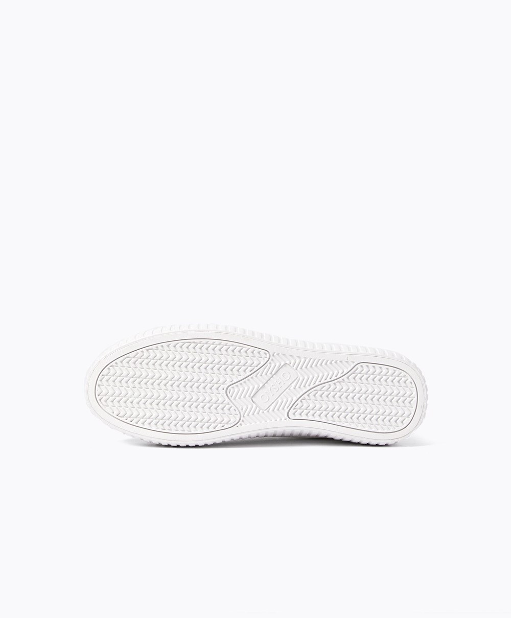 Oysho Canvas Sneakers Hvite | NCMY28673