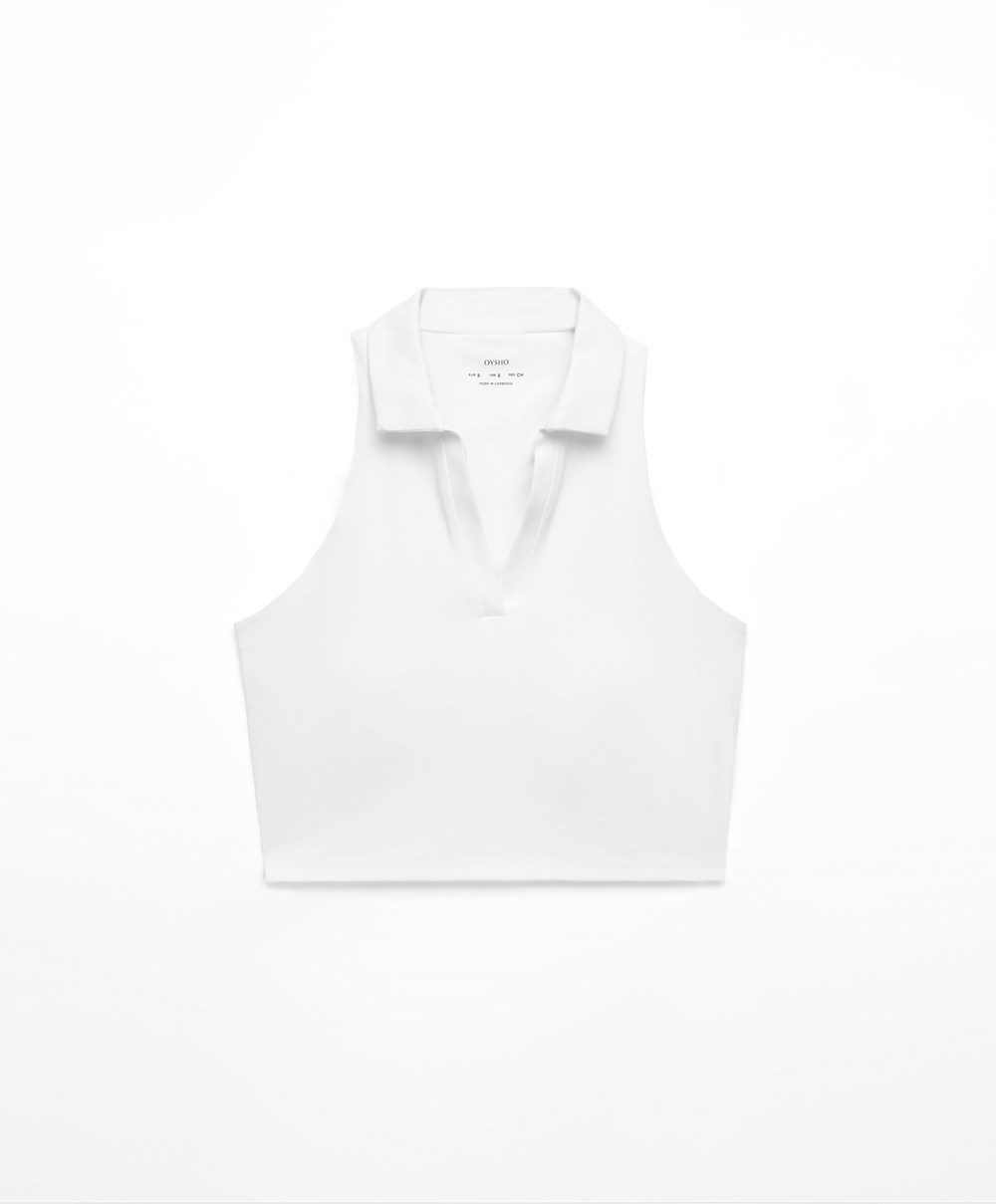 Oysho Comfortlux Cups Tank Top Hvite | EJVZ45128