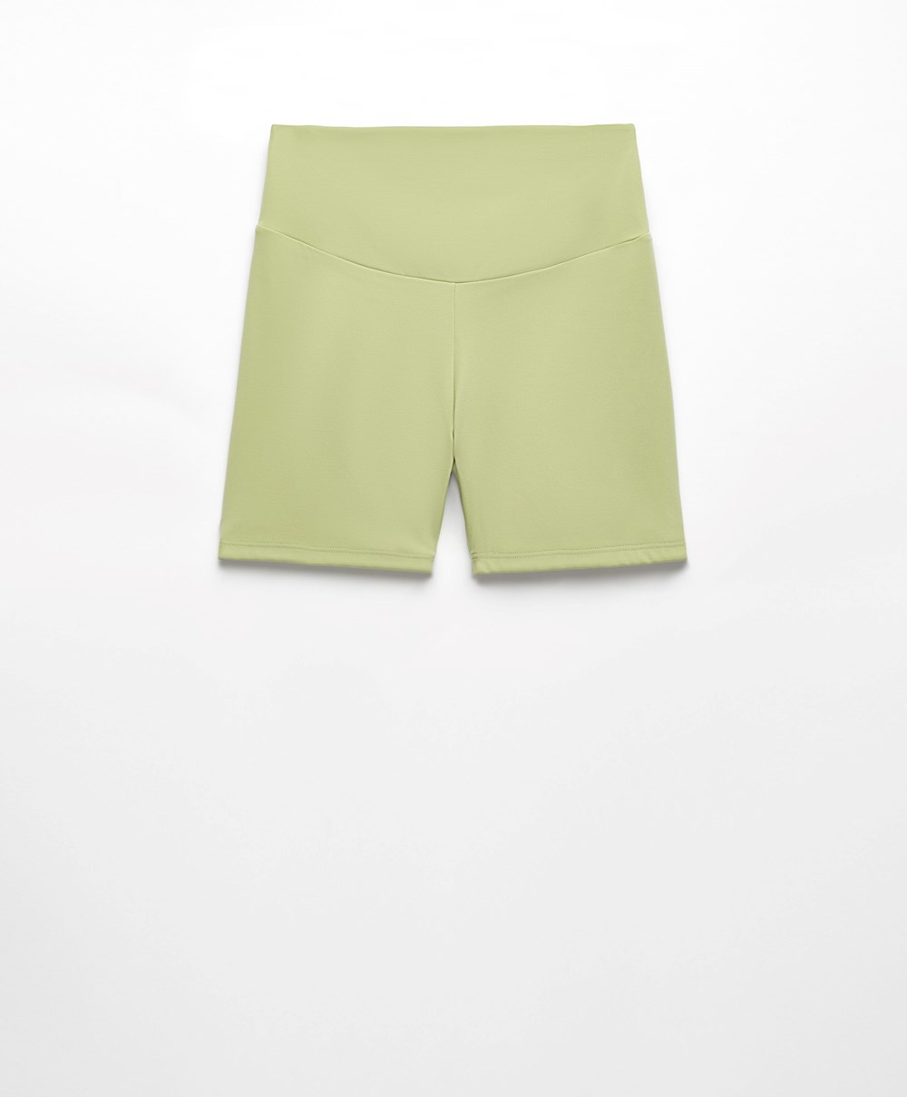 Oysho Comfortlux High-rise 10cm Hot Pants Grønn | VRBC79624