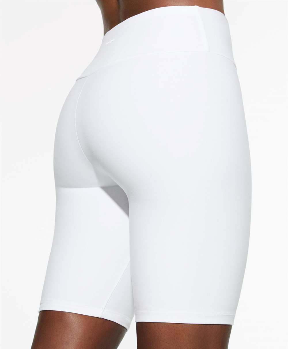 Oysho Comfortlux High-rise 25cm Cycle Leggings Hvite | KDFB84375