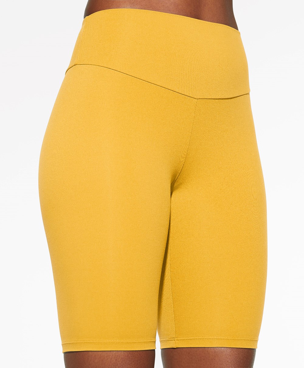 Oysho Comfortlux High-rise 25cm Cycle Leggings Gul | RVXL01245