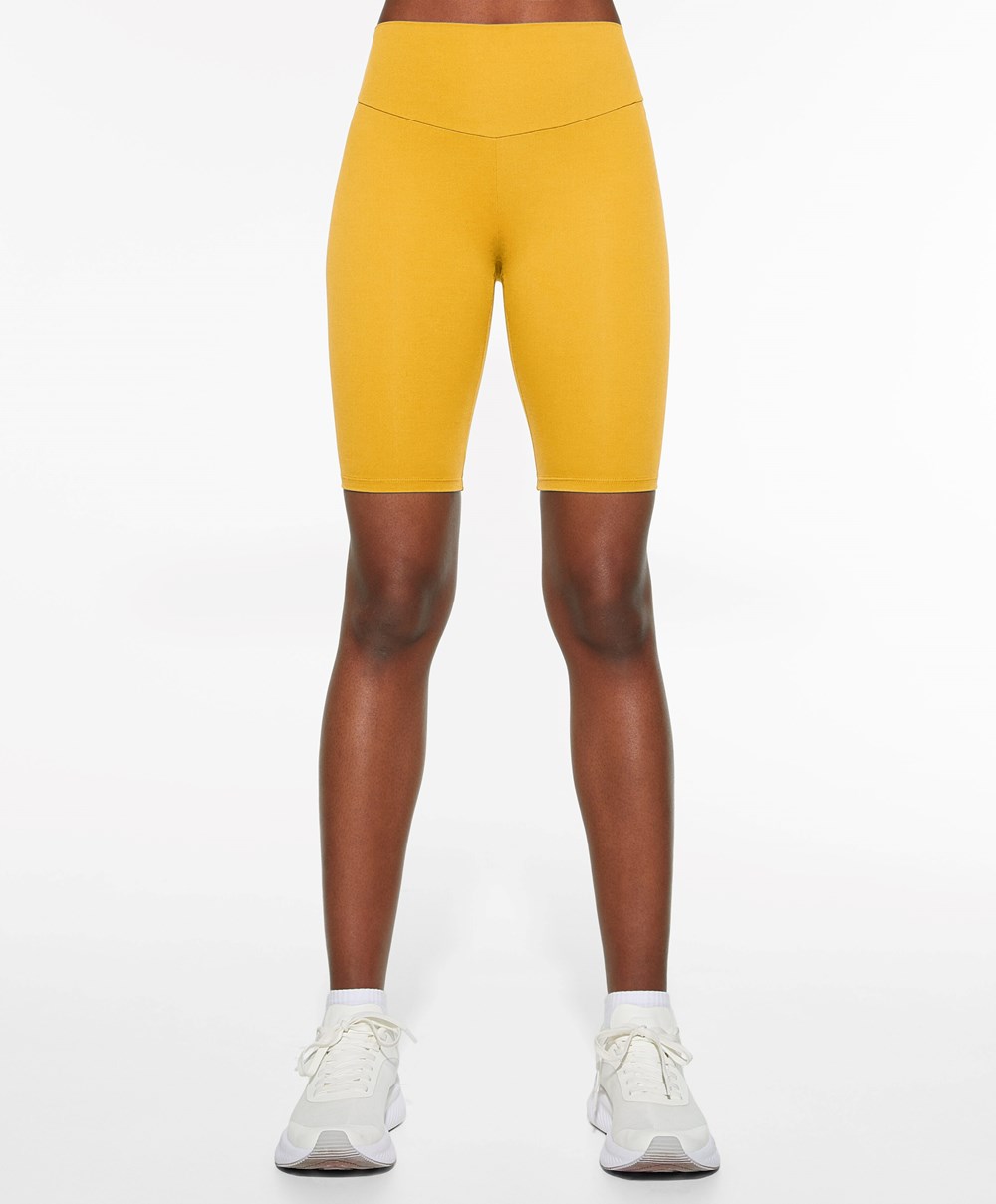 Oysho Comfortlux High-rise 25cm Cycle Leggings Gul | RVXL01245