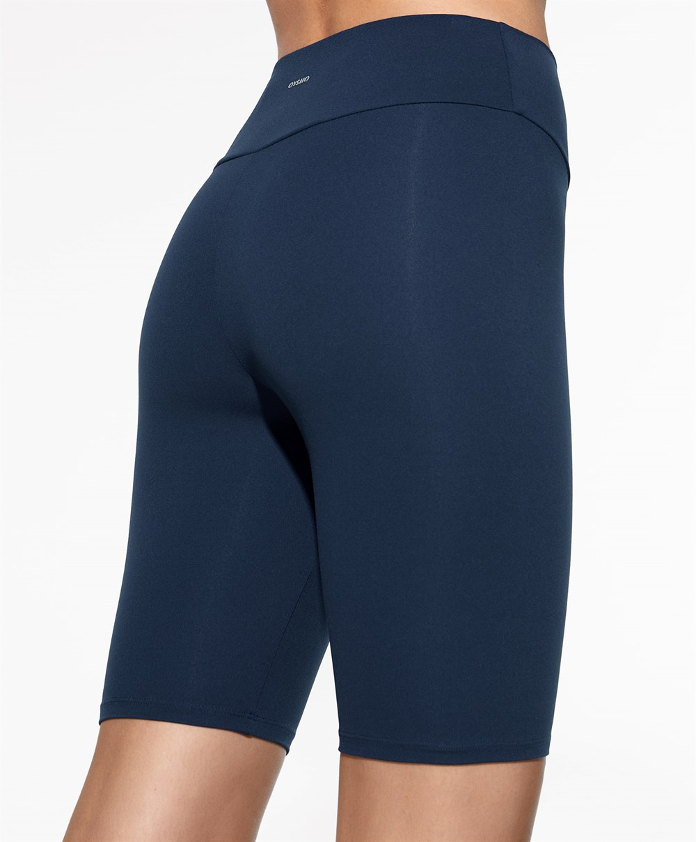 Oysho Comfortlux High-rise 25cm Cycle Leggings Marineblå Blå | XTCK84150