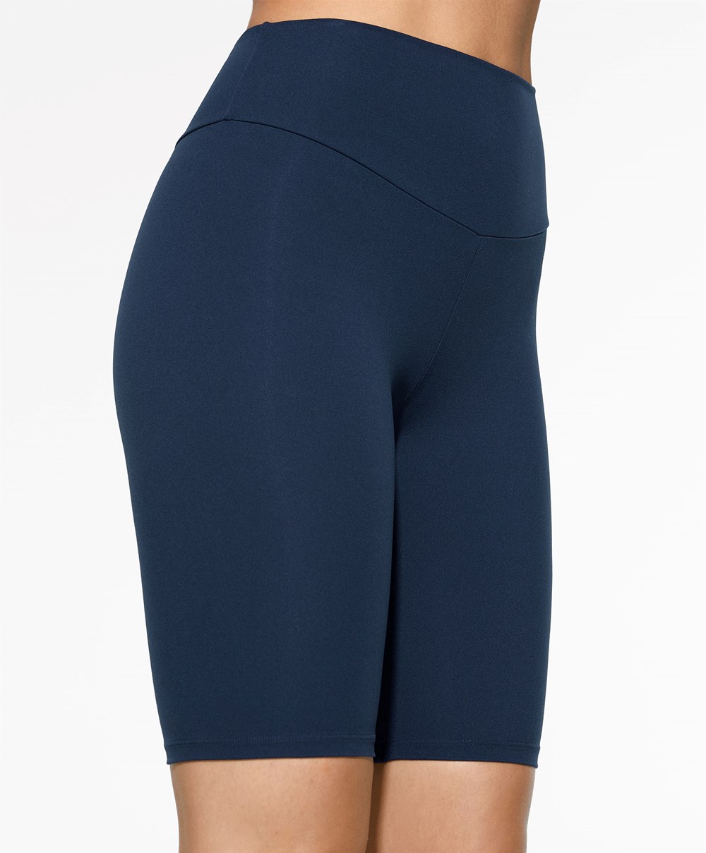 Oysho Comfortlux High-rise 25cm Cycle Leggings Marineblå Blå | XTCK84150