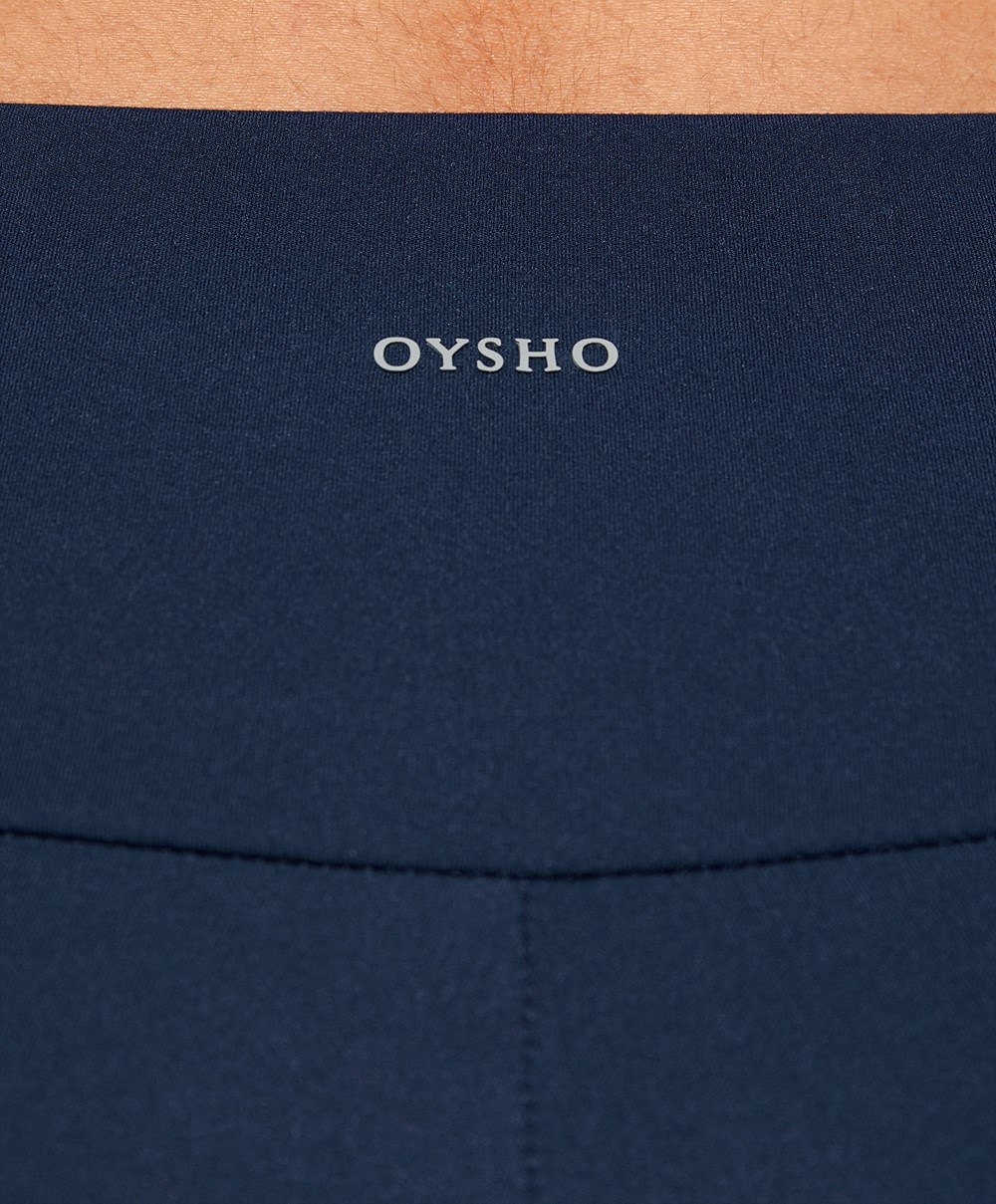 Oysho Comfortlux High-rise 25cm Cycle Leggings Marineblå Blå | XTCK84150