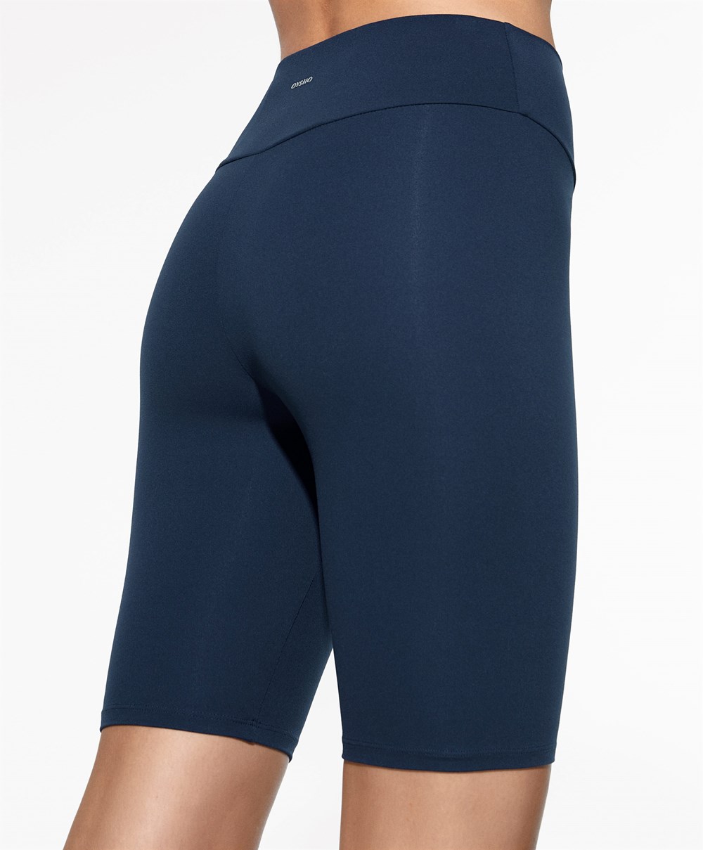 Oysho Comfortlux High-rise 25cm Cycle Leggings Marineblå Blå | XZVB79410