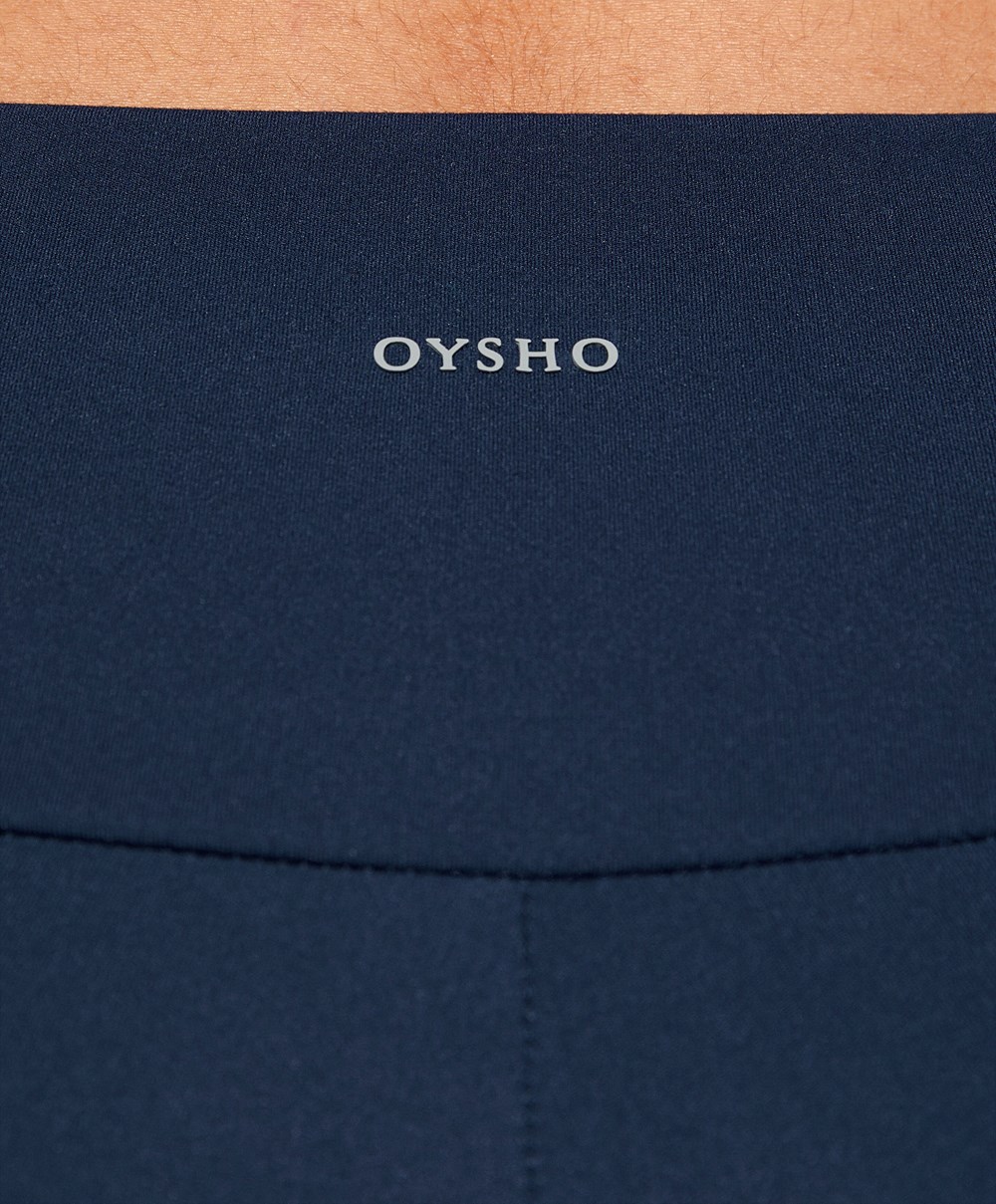 Oysho Comfortlux High-rise 25cm Cycle Leggings Marineblå Blå | XZVB79410