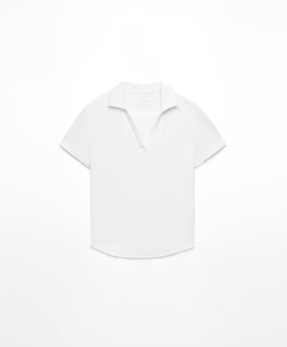 Oysho Comfortlux Polo Shirt Hvite | BKQS94876