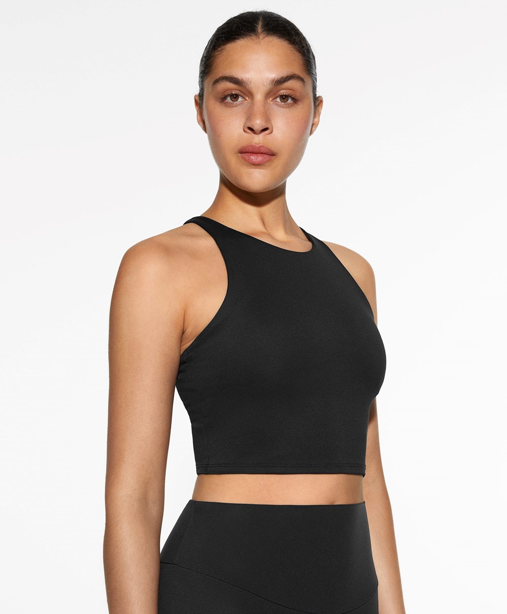 Oysho Comfortlux Reima Tank Top Svarte | UIAL74981