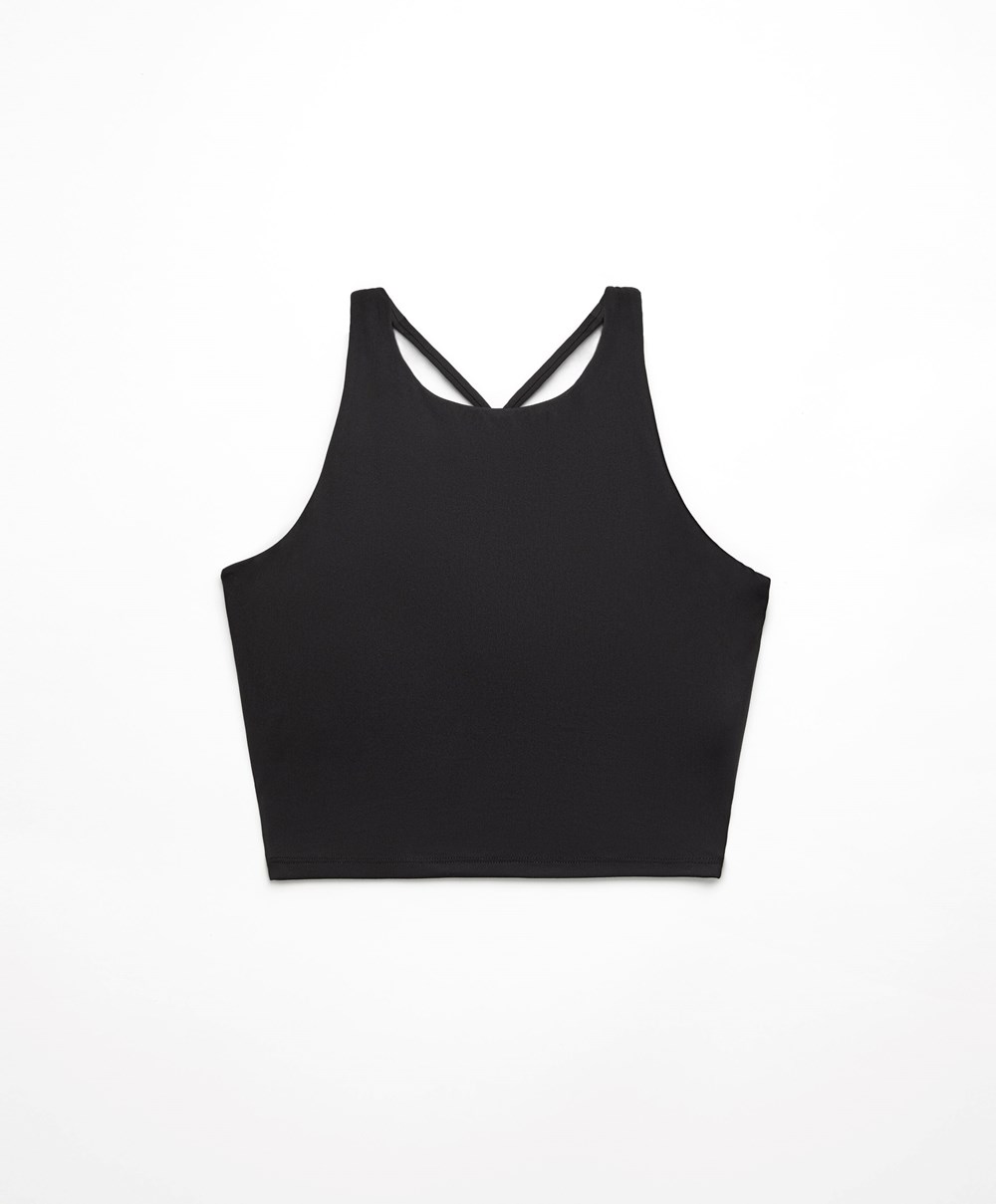 Oysho Comfortlux Reima Tank Top Svarte | UIAL74981