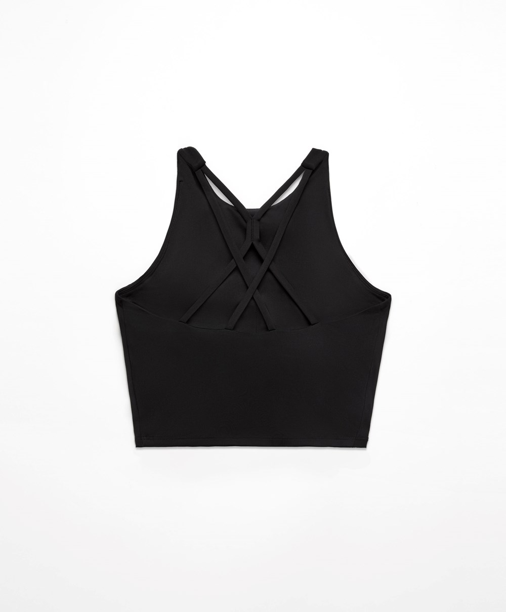 Oysho Comfortlux Reima Tank Top Svarte | UIAL74981