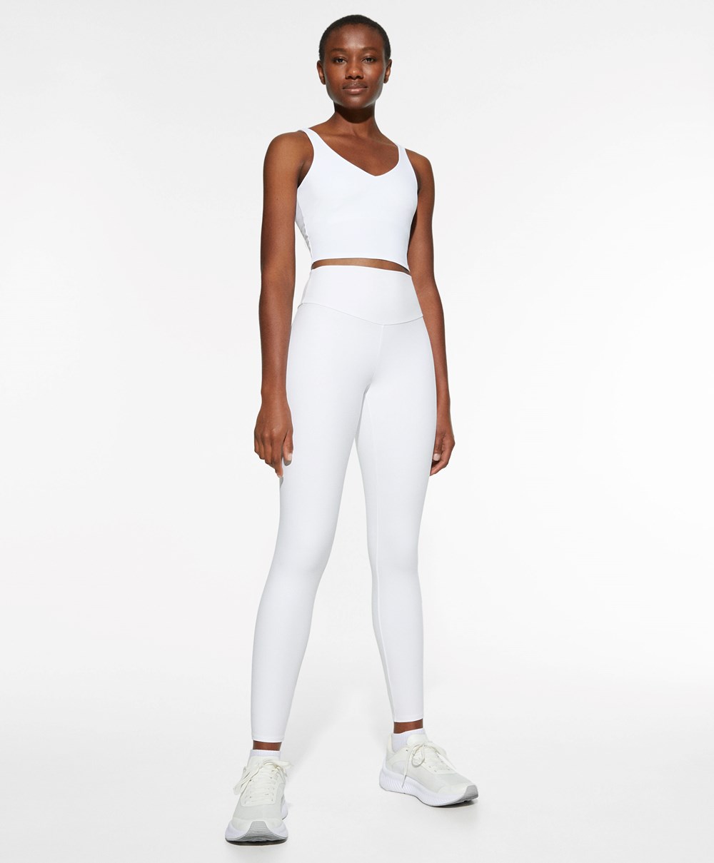 Oysho Comfortlux Strappy Top Hvite | KYHR45368