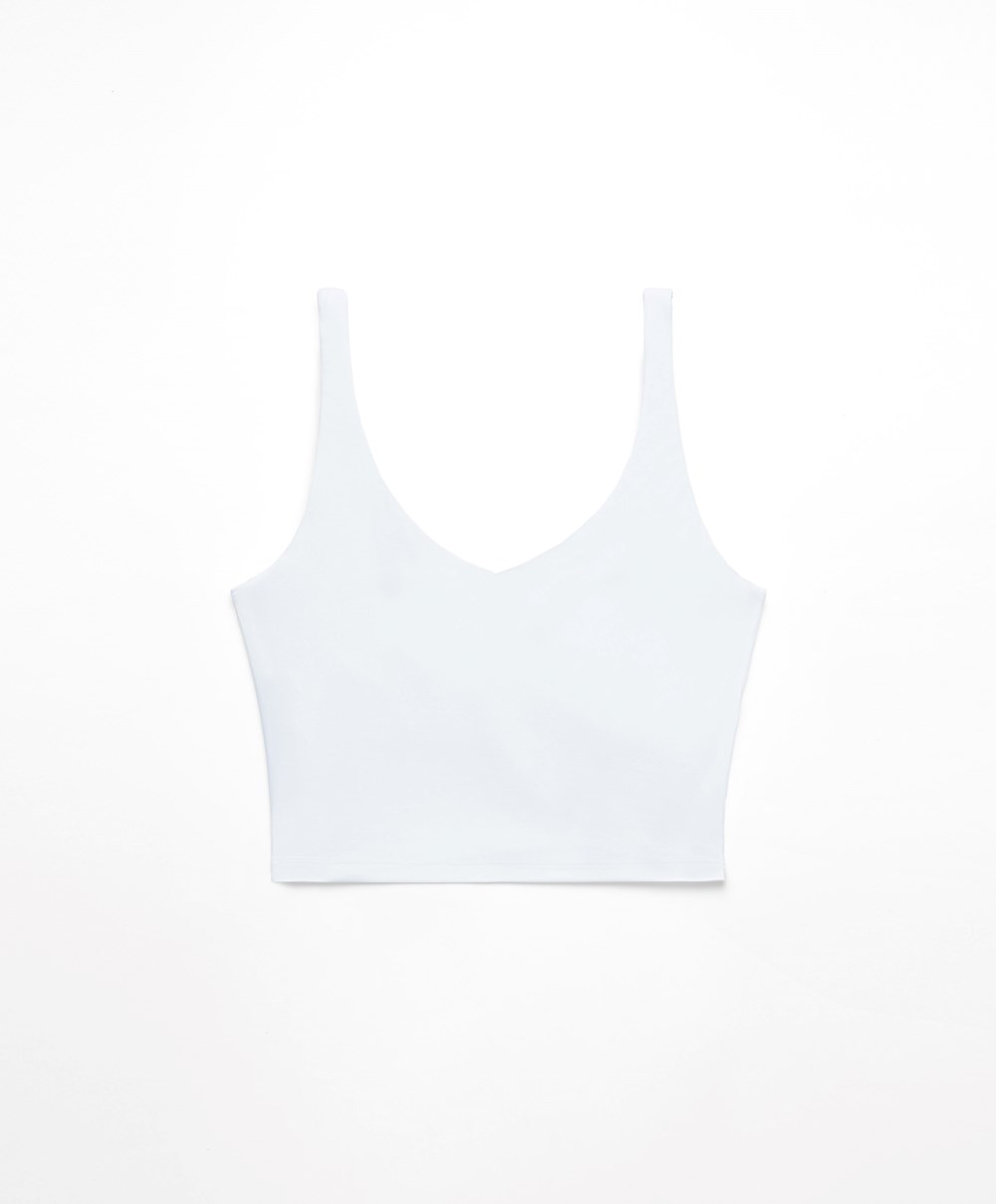 Oysho Comfortlux Strappy Top Hvite | KYHR45368