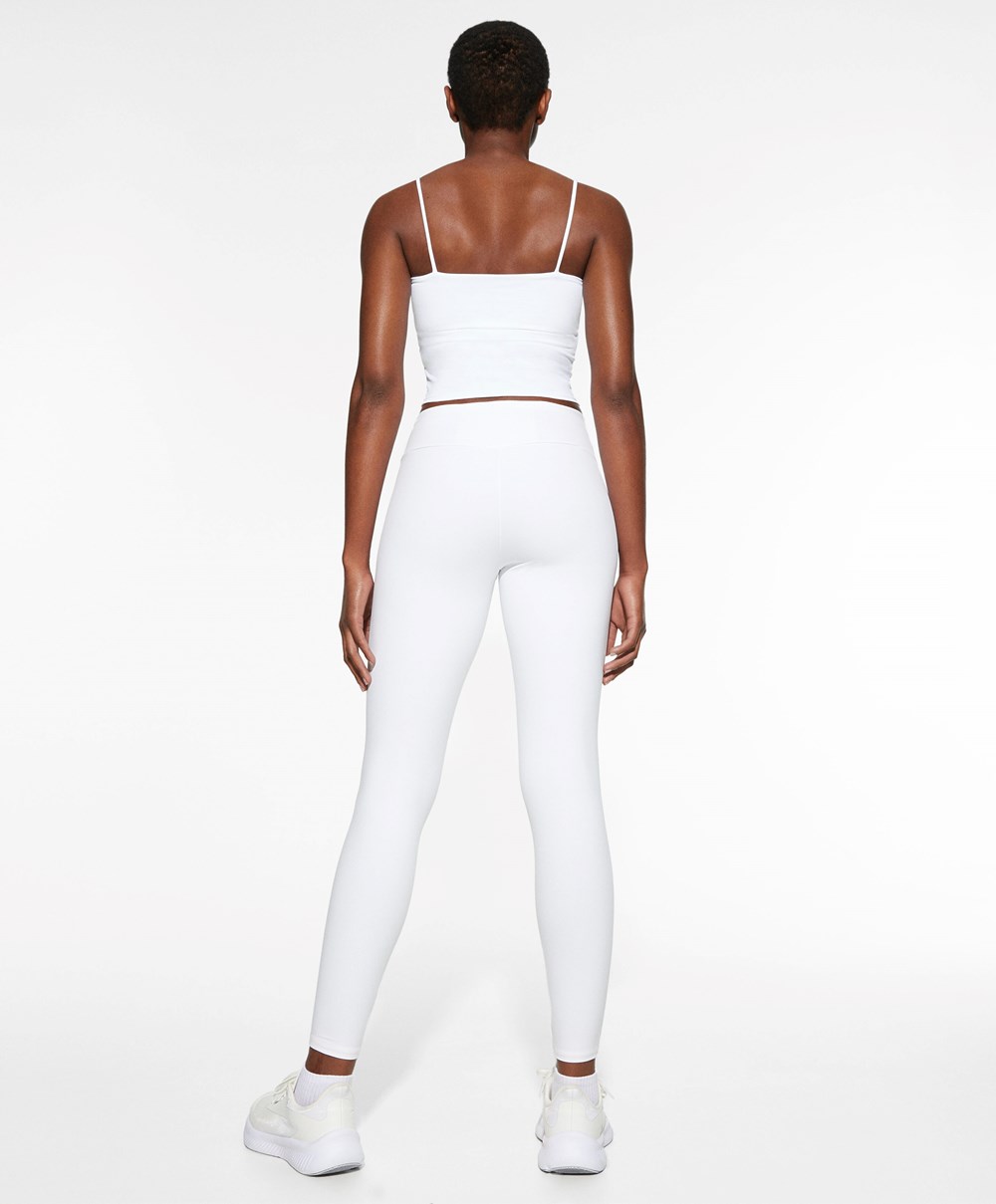 Oysho Comfortlux Strappy Top Hvite | KZOC30459