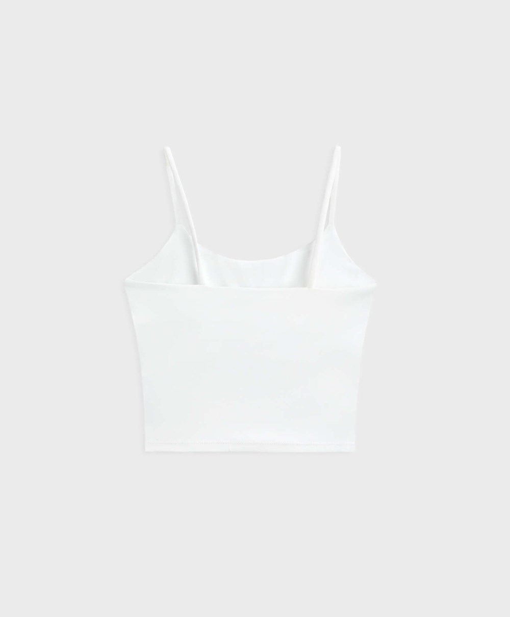 Oysho Comfortlux Strappy Top Hvite | KZOC30459