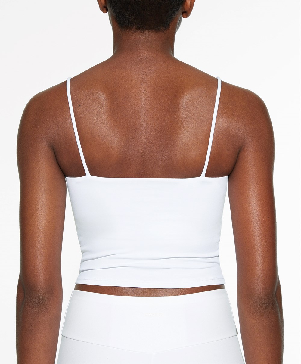 Oysho Comfortlux Strappy Top Hvite | KZOC30459