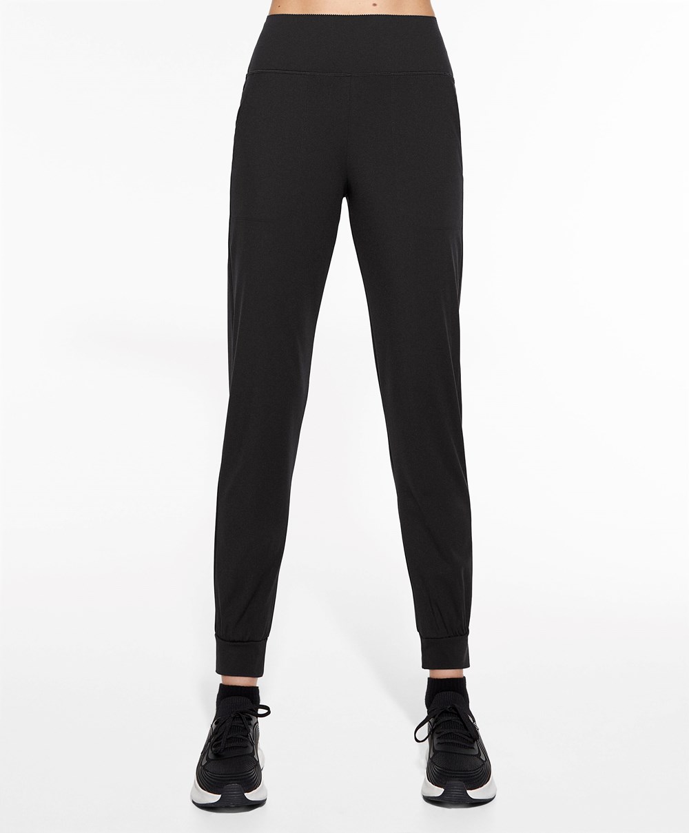 Oysho Compressive Joggers Svarte | MXZL16024