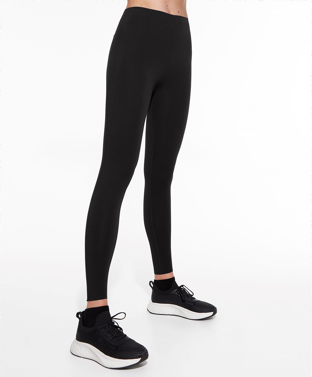 Oysho Compressive Raise Up 65cm Ankle-length Leggings Svarte | ZNJL13678